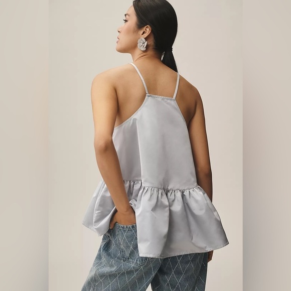 NWT! Anthropologie Let Me Be Shine Halter Babydoll Tank - Size Small 💎🟤 - Picture 4 of 9
